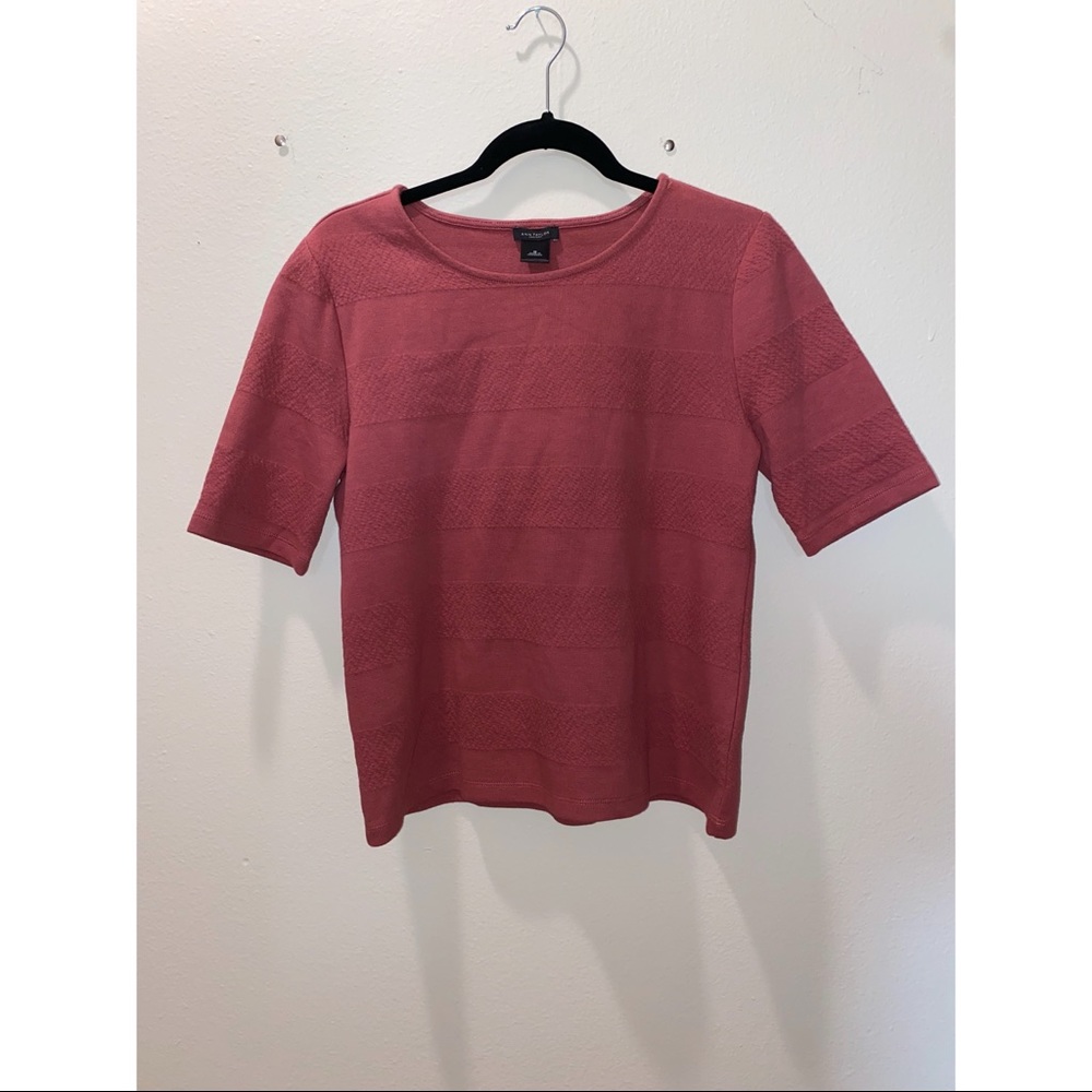 Ann Taylor Pink Short Sleeve Blouse